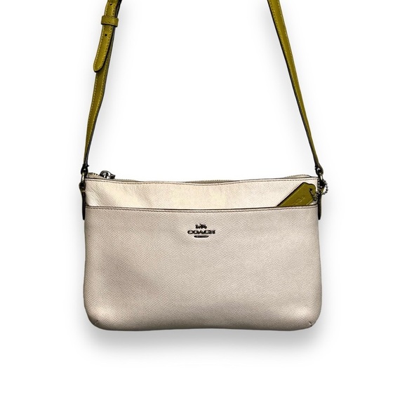 kate spade Handbags - Coach | White Crossbody Bag With Green Strap